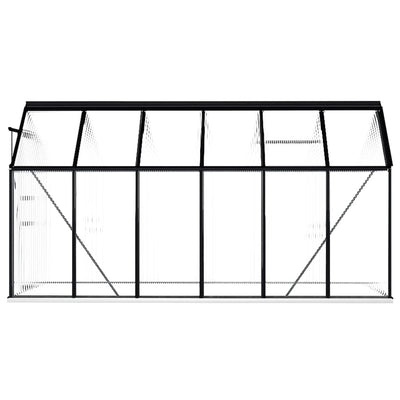 Greenhouse with Base Frame Anthracite Aluminum 75.7 ft²