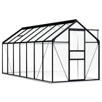 Greenhouse with Base Frame Anthracite Aluminum 87.9 ft²