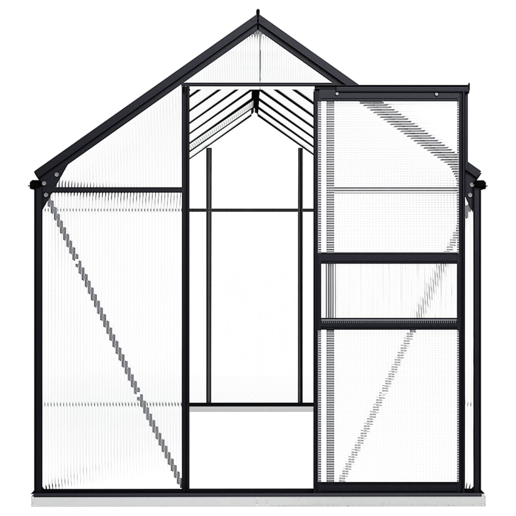 Greenhouse with Base Frame Anthracite Aluminum 87.9 ft²