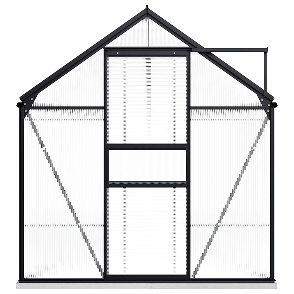 Greenhouse with Base Frame Anthracite Aluminum 100.2 ft²