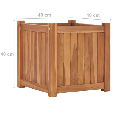 Raised Bed 15.7"x15.7"x15.7" Solid Wood Teak