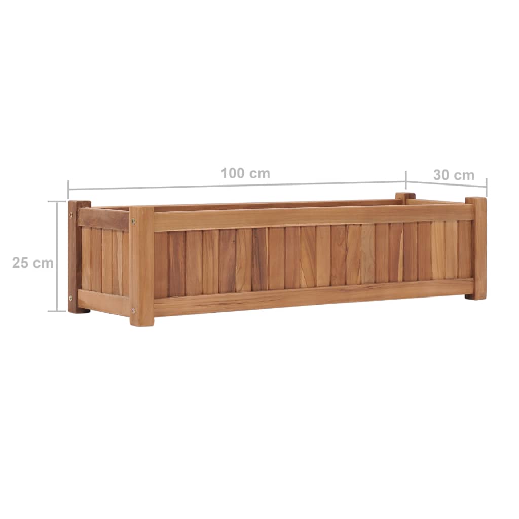 Raised Bed 39.4"x11.8"x9.8" Solid Wood Teak