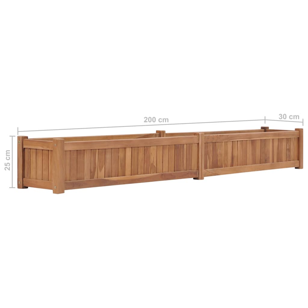 Raised Bed 78.7"x11.8"x9.8" Solid Wood Teak