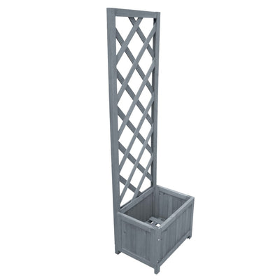 Trellis Planter 15.7"x11.8"x53.1" Solid Firwood