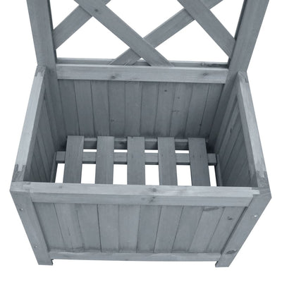 Trellis Planter 15.7"x11.8"x53.1" Solid Firwood