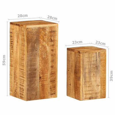 Plant Stands 2 pcs Solid Wood Mango