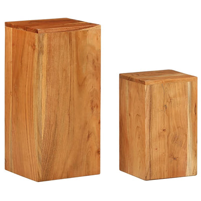 Plant Stands 2 pcs Solid Wood Acacia