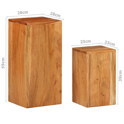 Plant Stands 2 pcs Solid Wood Acacia