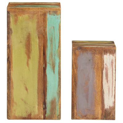 Plant Stands 2 pcs Solid Reclaimed Wood