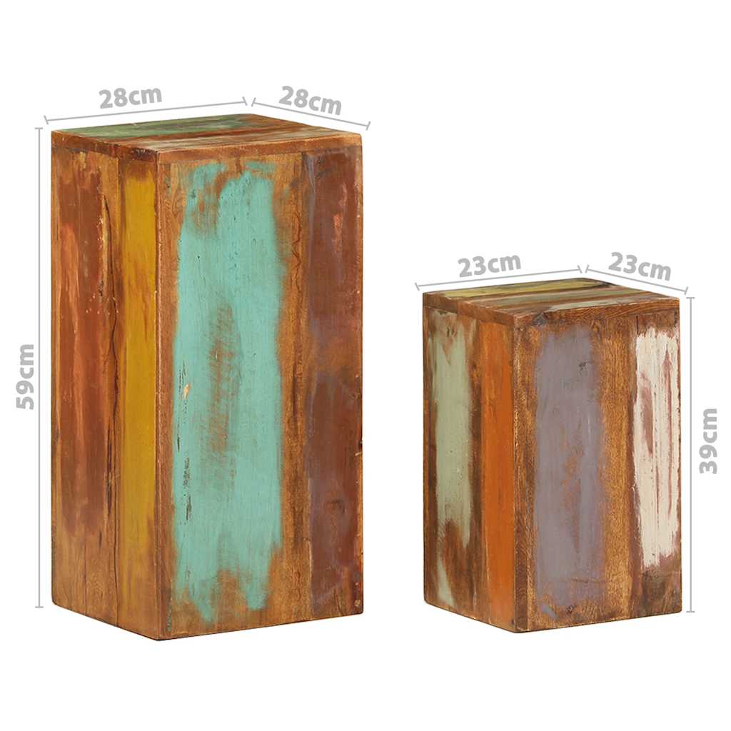 Plant Stands 2 pcs Solid Reclaimed Wood