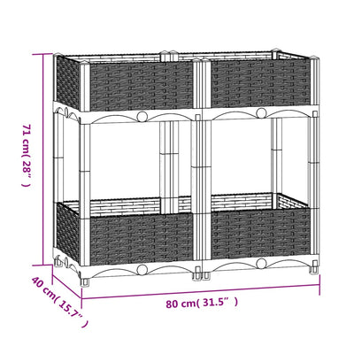 Raised Bed 31.5"x15.7"x28" Polypropylene