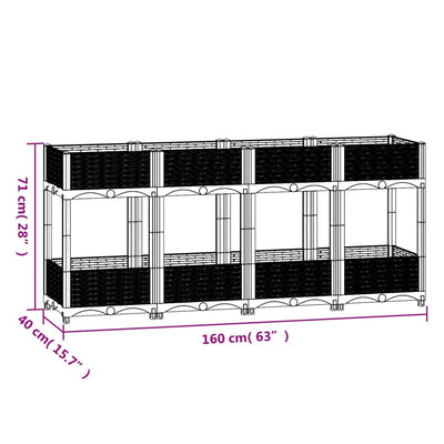 Raised Bed 63"x15.7"x28" Polypropylene