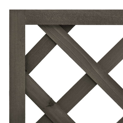 Garden Trellis Planter Gray 19.7"x9.8"x35.4" Solid Firwood