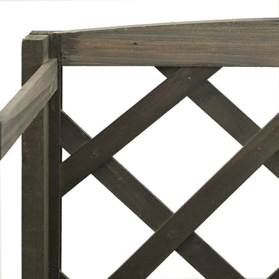 Plant Stand with Trellis Gray 23.6"x11.8"x55.1" Solid Firwood