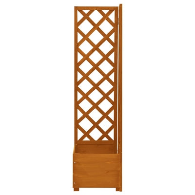 Corner Trellis Planter Orange 15.7"x15.7"x59.1" Solid Firwood