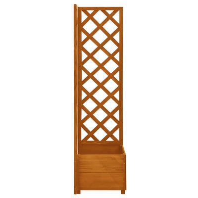 Corner Trellis Planter Orange 15.7"x15.7"x59.1" Solid Firwood