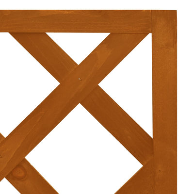 Corner Trellis Planter Orange 15.7"x15.7"x59.1" Solid Firwood