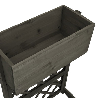 Garden Trellis Planter Gray 17.7"x11.8"x29.1" Solid Firwood