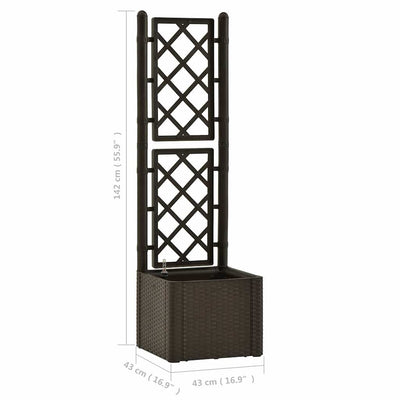 Raised Bed Mocha Plastic Large Planters Garden Raised Bed