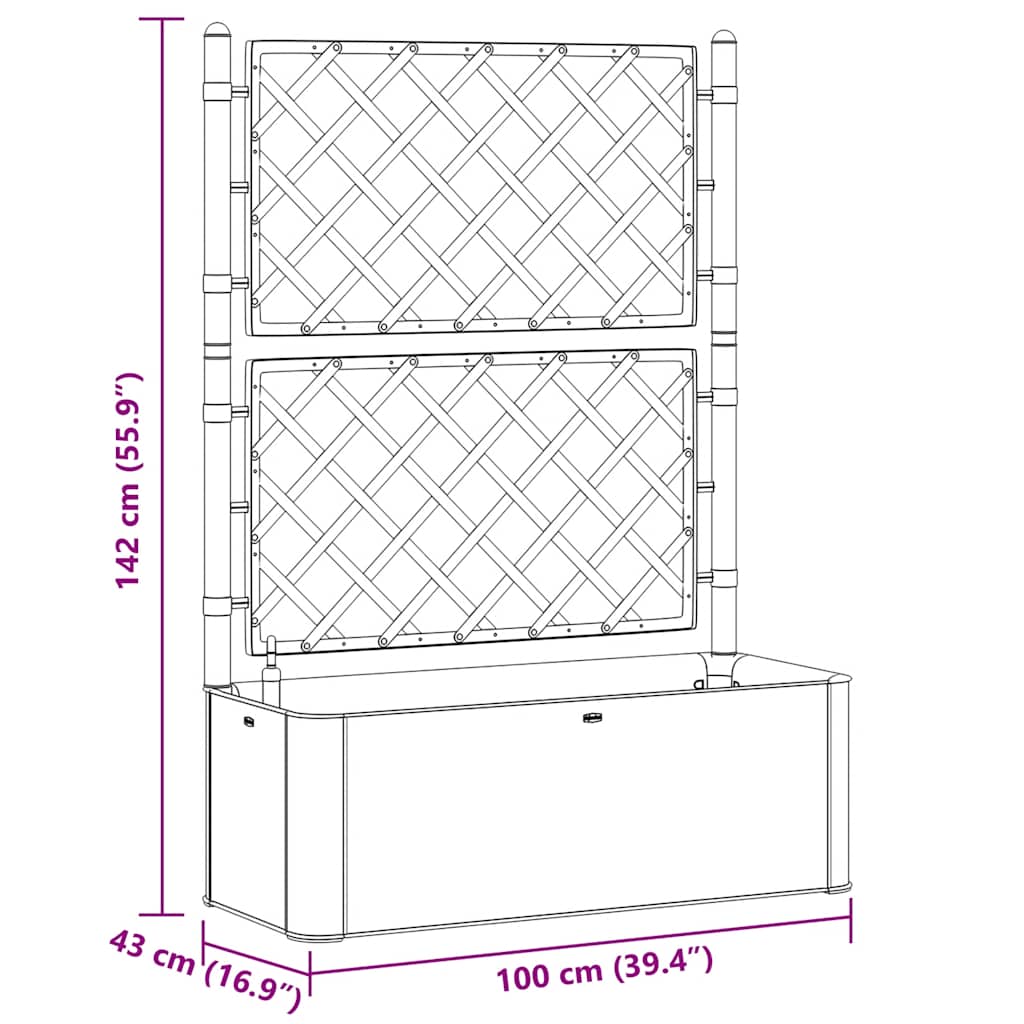 Raised Bed Mocha Plastic (PP) Large Waterproof materials