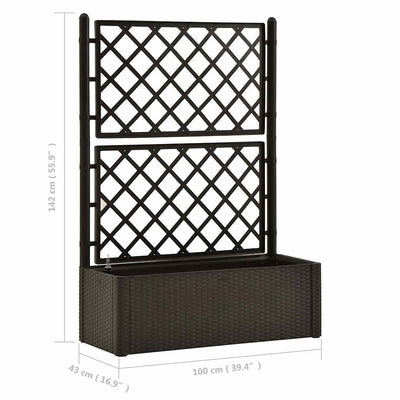 Raised Bed Mocha Plastic (PP) Large Waterproof materials