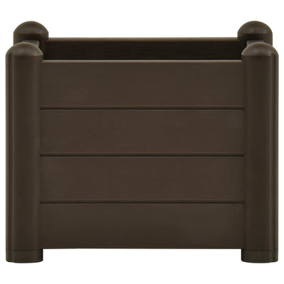 Garden Raised Bed PP Mocha 16.9"x16.9"x13.8"