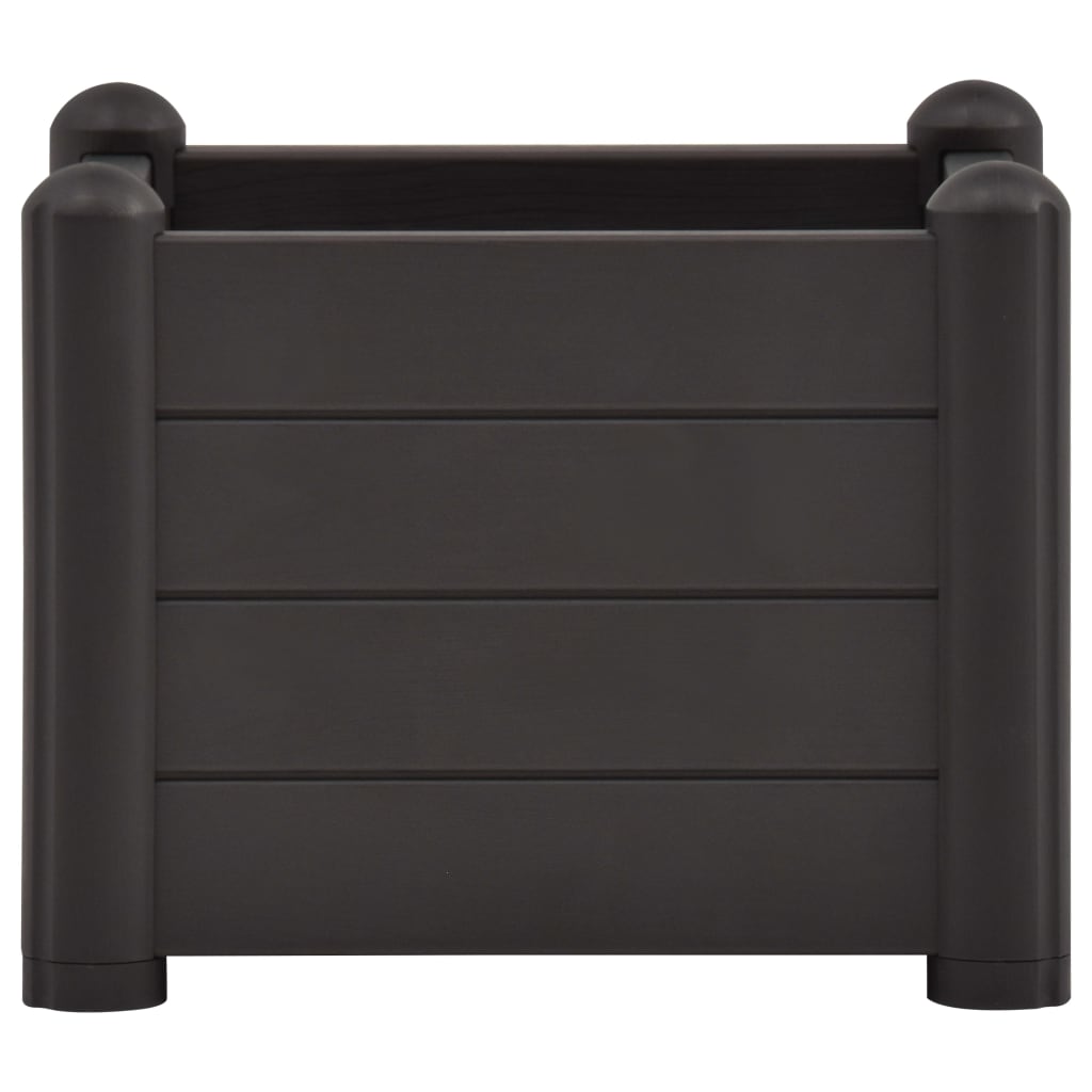 Garden Raised Bed PP Anthracite 16.9"x16.9"x13.8"