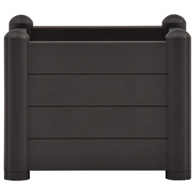 Garden Raised Bed PP Anthracite 16.9"x16.9"x13.8"