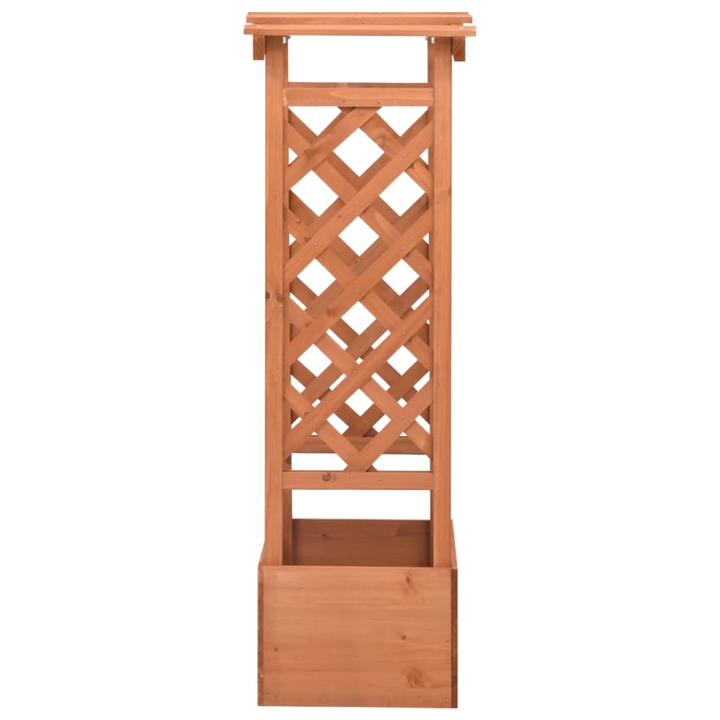 Trellis Planter with Arch 19.3"x15.4"x46.1" Firwood