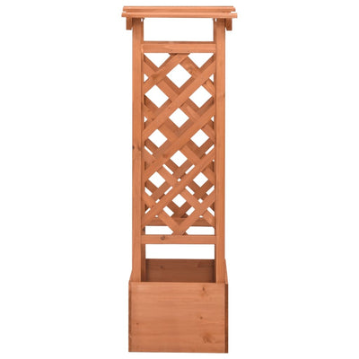 Trellis Planter with Arch 19.3"x15.4"x46.1" Firwood