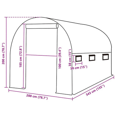 Greenhouse Replacement Cover Green Polyethylene (PE)