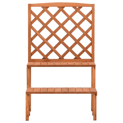 Plant Stand with Trellis 27.5"x16.5"x45.2" Solid Fir Wood