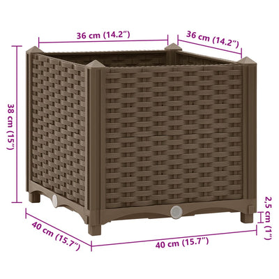 Raised Bed 15.7"x15.7"x15" Polypropylene