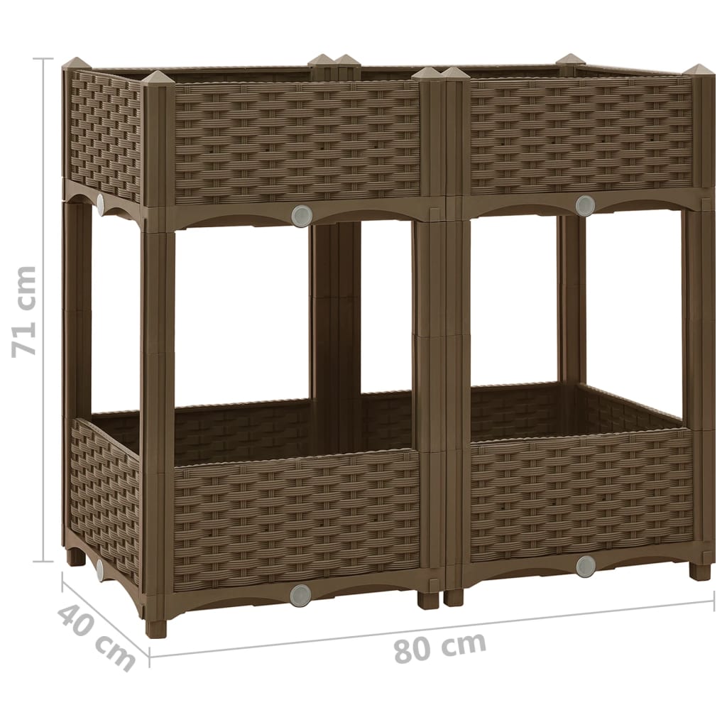 Raised Bed 31.5"x15.7"x28" Polypropylene