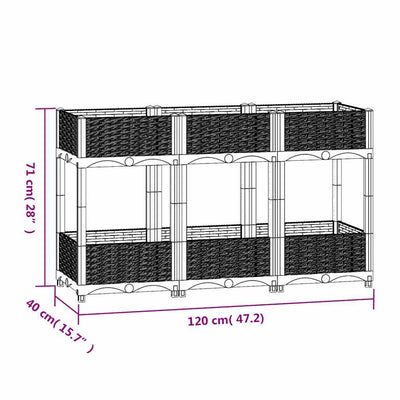 Raised Bed Brown Polypropylene Medium Durable Raised Bed