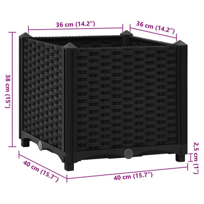 Raised Bed 15.7"x15.7"x15" Polypropylene