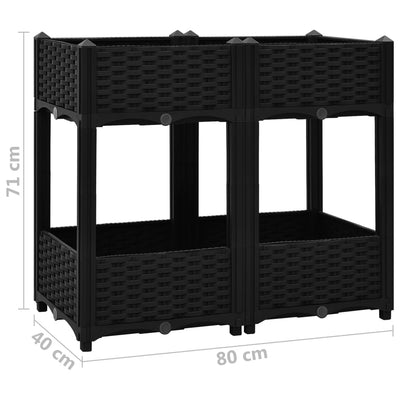 Raised Bed 31.5"x15.7"x28" Polypropylene