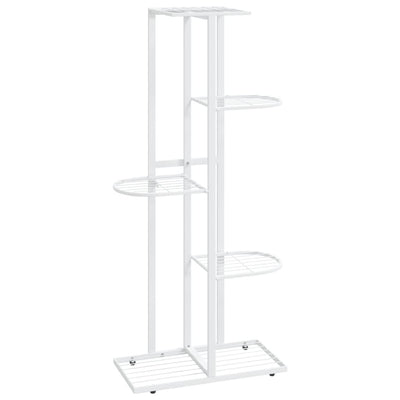 5-Floor Flower Stand 16.9"x8.7"x38.6" White Metal