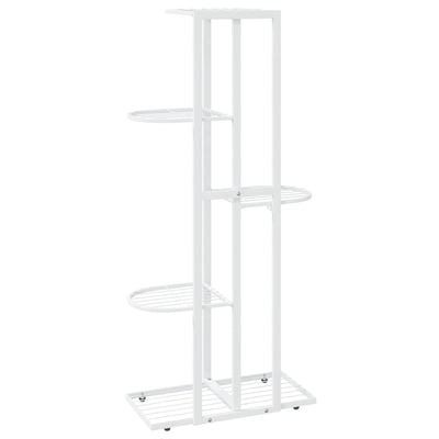 5-Floor Flower Stand 16.9"x8.7"x38.6" White Metal