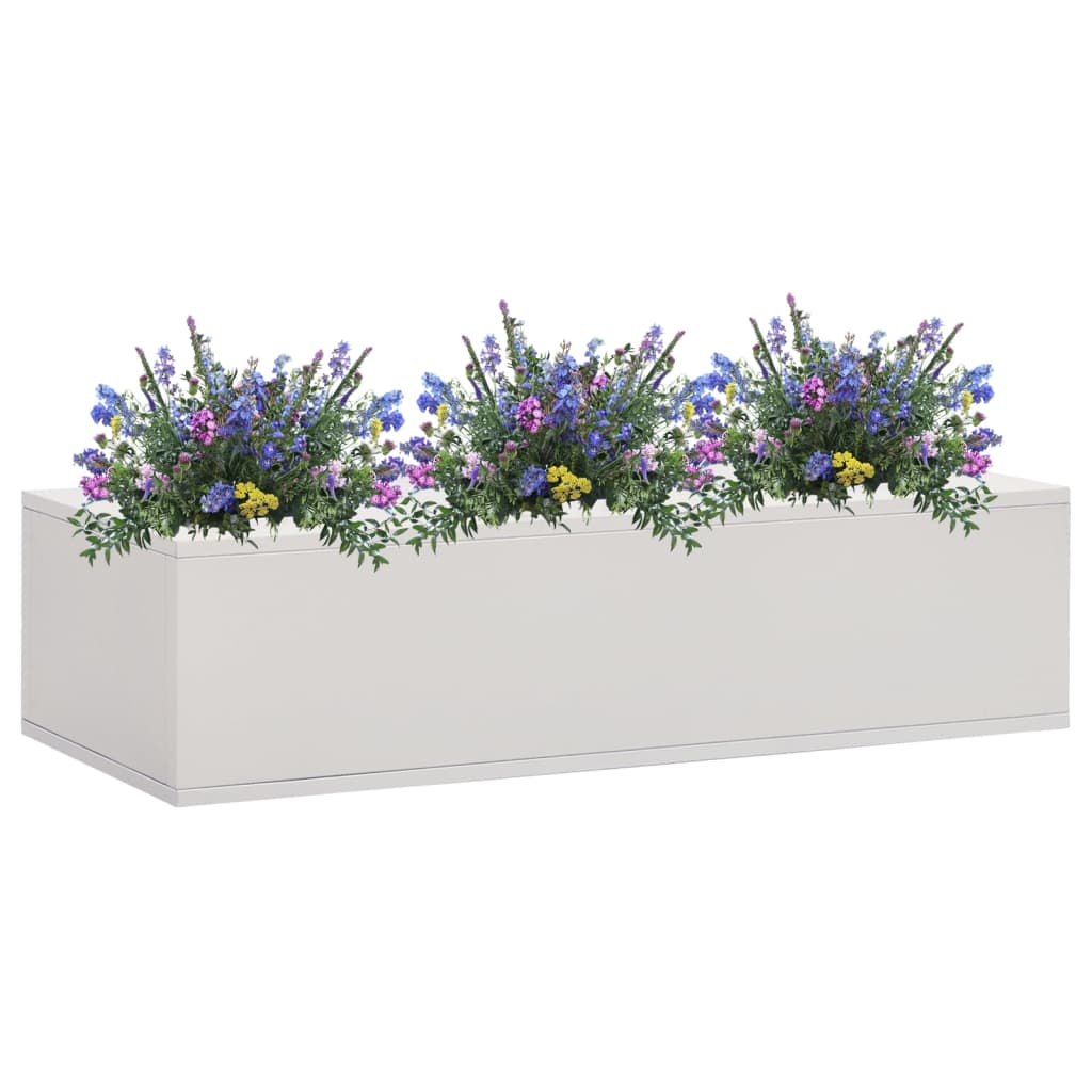 Office Flower Box Light Gray 35.4"x15.7"x9.1" Steel