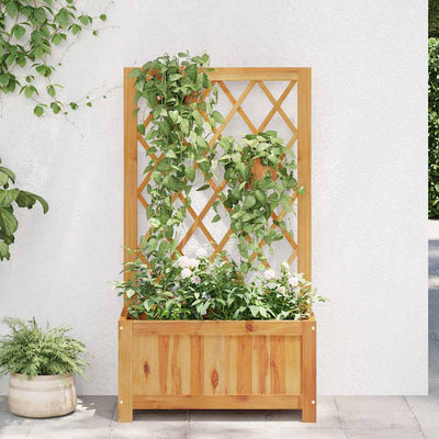 Garden Raised Bed Natural wood color Solid acacia wood Medium