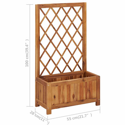 Garden Raised Bed Natural wood color Solid acacia wood Medium