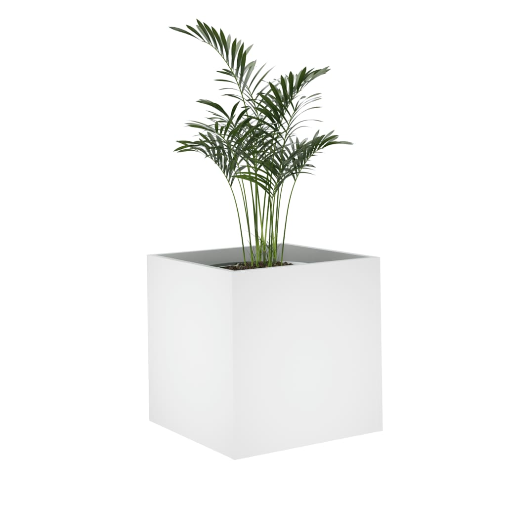 Planter Box White 15.7"x15.7"x15.7" Engineered Wood