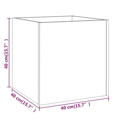 Planter Box White 15.7"x15.7"x15.7" Engineered Wood