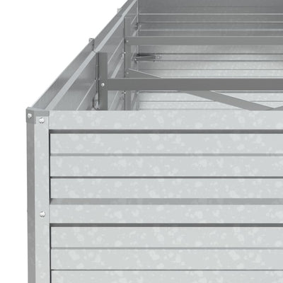 Garden Raised Bed 94.5"x31.5"x17.7" Galvanized Steel Silver