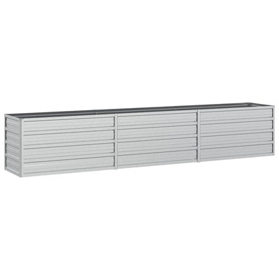 Garden Raised Bed 94.5"x15.7"x17.7" Galvanized Steel Silver