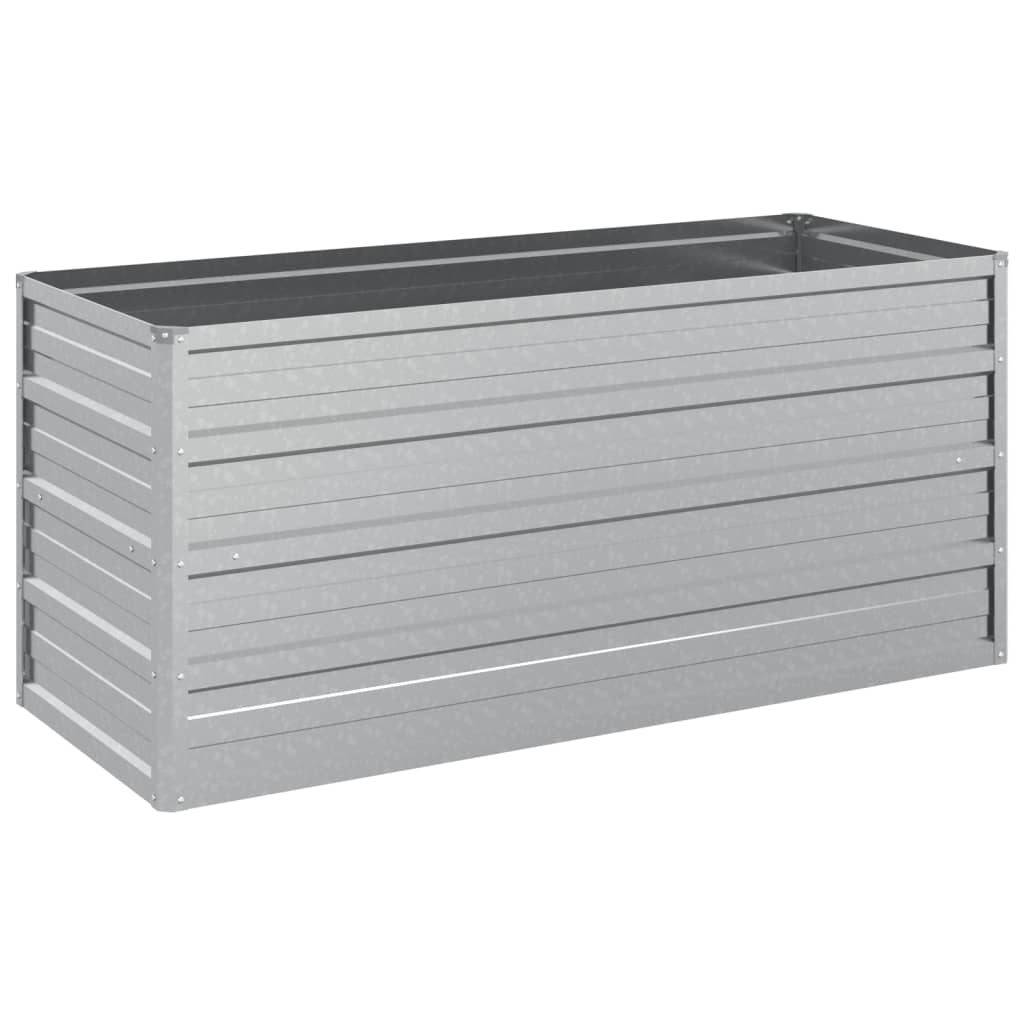 Garden Raised Bed 39.4"x15.7"x17.7" Galvanized Steel Silver