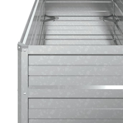 Garden Raised Bed 39.4"x15.7"x17.7" Galvanized Steel Silver