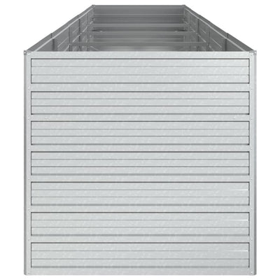 Garden Raised Bed 157.5"x31.5"x30.3" Galvanized Steel Silver