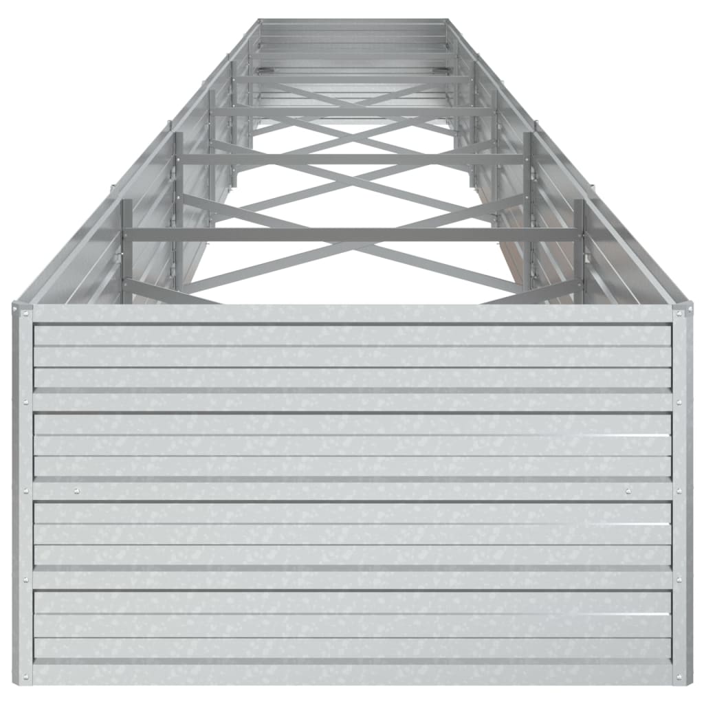 Garden Raised Bed 236.2"x31.5"x17.7" Galvanized Steel Silver